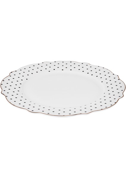 New Romantic Puantiyeli Servis Tabağı 27 cm Siyah fırsatları