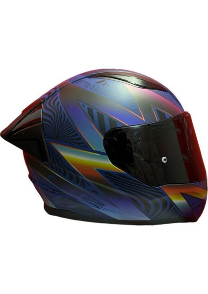 Rapıd 2 Race Optık Mat Mavi-Mor Kask++Spoiler-Set Siyah Cam modelleri