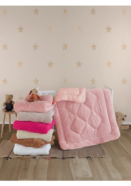 Wellsoft Bebek Yorganı-Pudra 95X145 cm