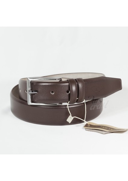 Hakiki Deri Erkek Kemer 3,5 cm Kahverengi Klasik Kumaş Pantolon Kemeri fiyatları
