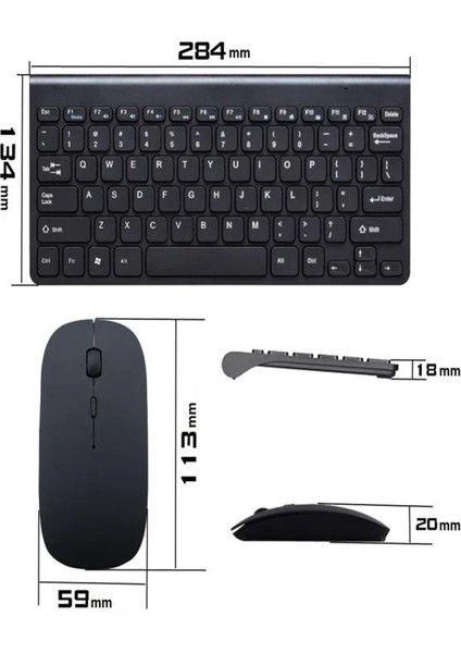 Tcl Tab 7 L (2023) 7" Wireless 2.4 Ghz Kablosuz Klavye Mause Seti