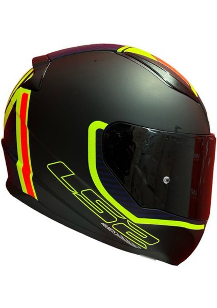 Rapıd 2 Race Extra Mat Neon Sarı-Navy Mavi Kask Siyah Cam