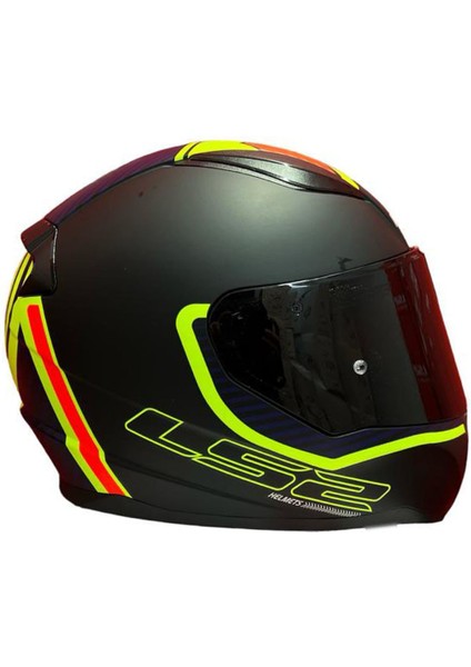Rapıd 2 Race Extra Mat Neon Sarı-Navy Mavi Kask Siyah Cam