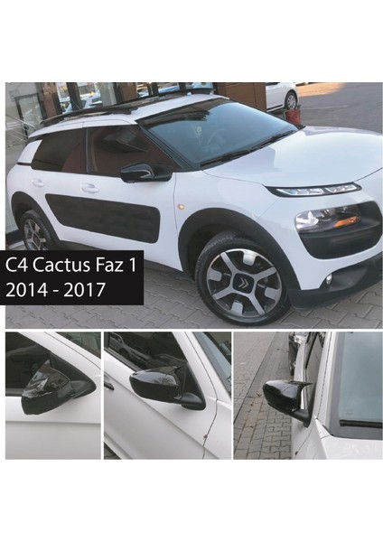 Citroen C4 Cactus 2014-2017 Yarasa Ayna Kapak Parlak Siyah