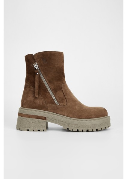 Kadın Taba Süet Deri Casual Bot 775 32201 Bn Bot SK23/24