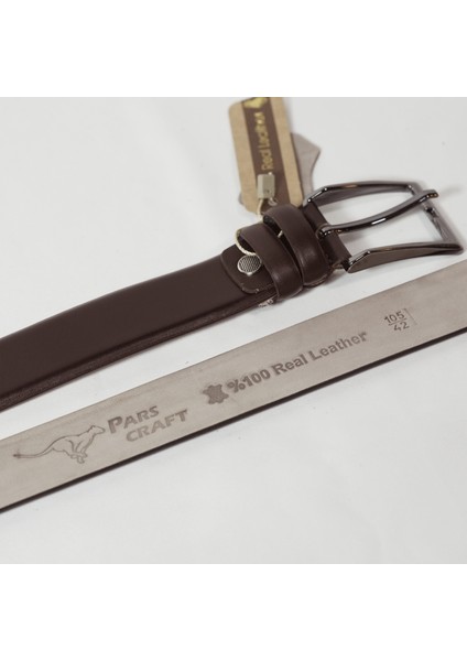 Hakiki Deri Erkek Kemer 3,5 cm Kahverengi Klasik Kumaş Pantolon Kemeri fırsatları