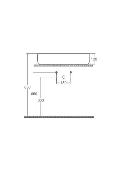 Infinity Tezgah Üstü Lavabo 55 cm modelleri