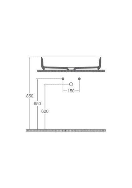 Infinity Tezgah Üstü Lavabo 55 cm fırsatları