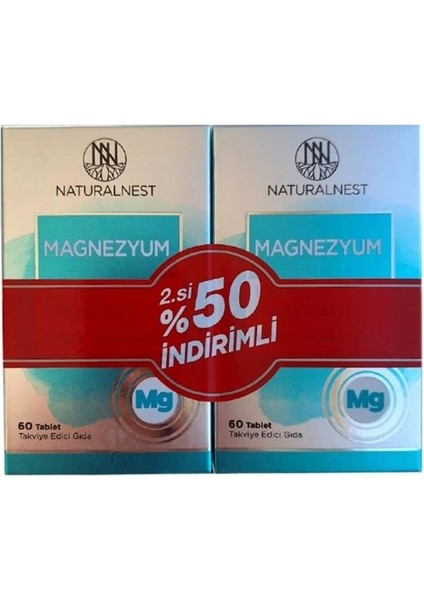 Magnezyum 100 mg 60+60 Tablet