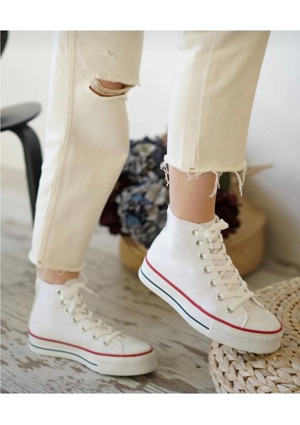 Kalın Taban Uzun Keten Sneaker