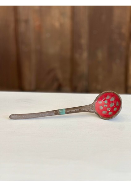 Tasarım Seramik Kaşık 25CM - Kırmızı