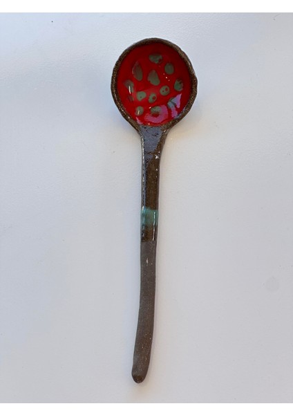 Tasarım Seramik Kaşık 25CM - Kırmızı