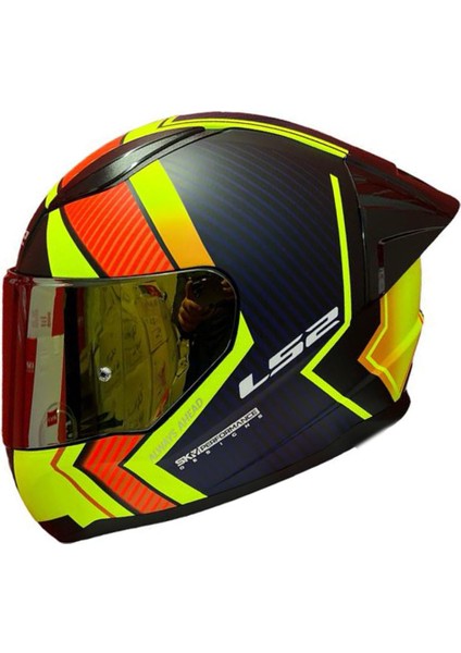 Rapıd 2 Race Extra Mat Neon Sarı-Navy Mavi Kask++Spoiler-Set Sarı Cam fiyatları