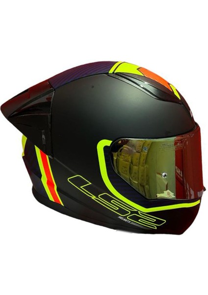 Rapıd 2 Race Extra Mat Neon Sarı-Navy Mavi Kask++Spoiler-Set Sarı Cam modelleri