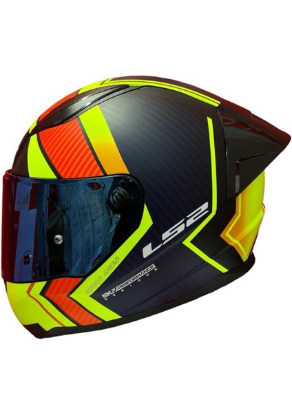 Rapıd 2 Race Extra Mat Neon Sarı-Navy Mavi Kask++Spoiler-Set Mavi Cam fiyatları