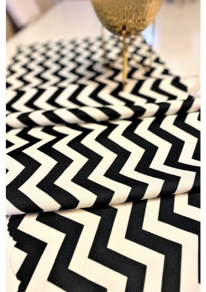 Runner-Zigzag Siyah Beyaz