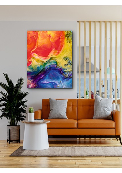 Soyutrenklidalgalar Kanvastablo Dekoratif Modern Soyut Klasik Minimalist Illüstrasyon