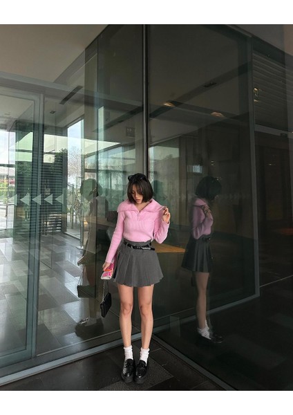 Fermuar Detaylı Crop fiyatları