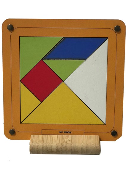 Okul Öncesi Eğitici Puzzle Oyuncak Seti/tangram Figürü Turuncu