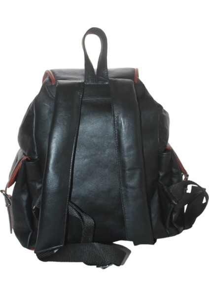 % 100 Hakiki Deri Kadın-Erkek Sırt Çantası Siyah Taba Garnili 3cep ÇNTDRSYHTABA3CEP01 fiyatları