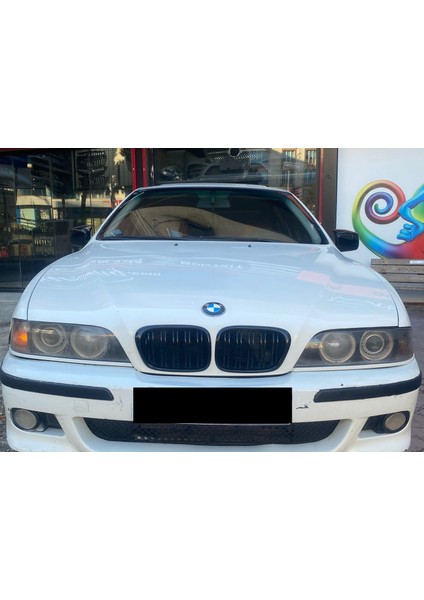 Bmw 5 Serisi E39 Yarasa Ayna Kapak Parlak Siyah Kare Aynalar Için!!