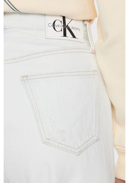 Pamuklu Yüksek Bel Mom Fit Jeans J20J2221471AA Bayan Kot Pantolon J20J222147 1AA indirimleri