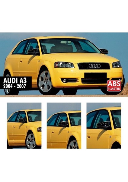 Audi A3 8p M4 Yarasa Ayna Kapağı Piano Black Makyajsız 2003 2008