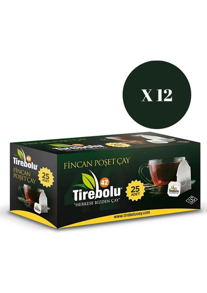 Tirebolu 42 25 Li Fincan Poşet Çay X12