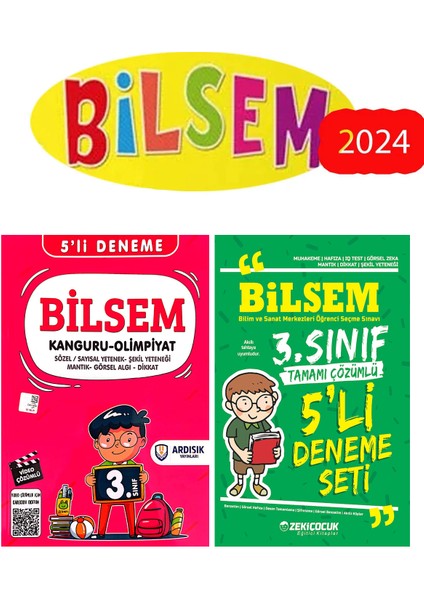 3. Sınıf BİLSEM Deneme Sınav Seti 10 Deneme