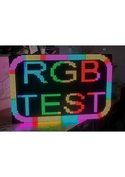 Rgb LED Tabela Kayan Yazı - Renkli Kayan Yazı LED Tabela - 16X96 cm Tek Yön