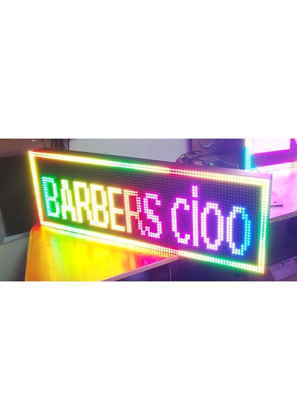 Rgb LED Tabela Kayan Yazı - Renkli Kayan Yazı LED Tabela - 16X96 cm Tek Yön