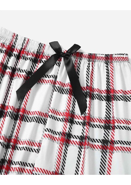 Kadın Baskılı Ultrasoft Askılı Pijama Takımı 3'lü Paket Şortlu Desenli modelleri