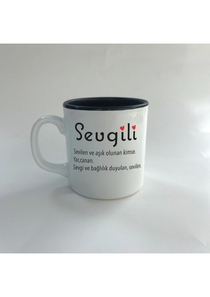 Sevgili Baskılı Siyah Multi Kupa