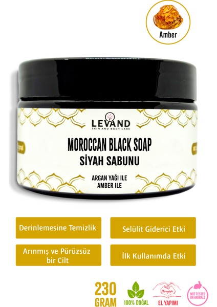 Fas Siyah Sabunu Amber / Beldi/ Jel Peeling Sabunu 230 gr