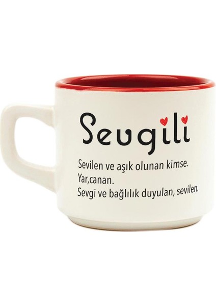Sevgili Baskılı Kırmızı Venüs Kupa