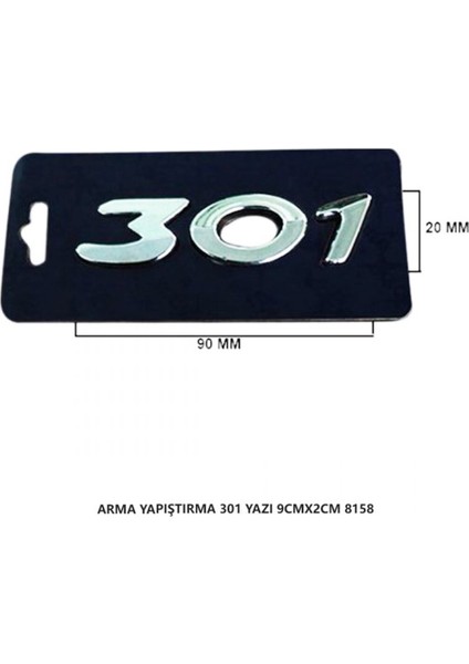 Peugeot 301 Arma Bagaj Yazısı Yapıştırma 9CMX2CM 8158