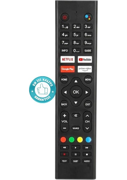 LCD LED Uyumlu Kumanda Androıd Ses Komutlu Netflix Youtube Google Play Prime Video Tuşlu