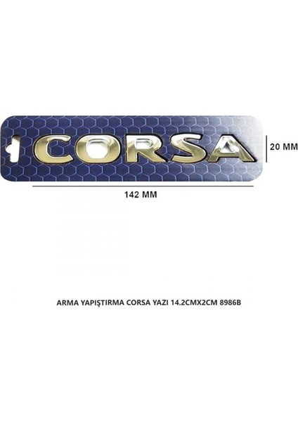 Opel Corsa Arma Bagaj Yazısı Yapıştırma 14.2CMX2CM 8986B