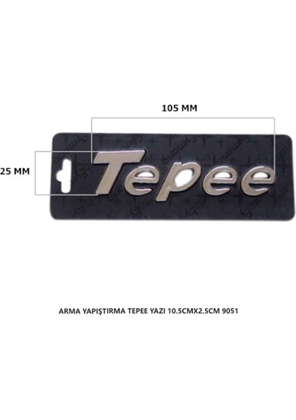Peugeot Partner Tepee Arma Bagaj Yazısı Yapıştırma 10.5cmx2.5cm 9051