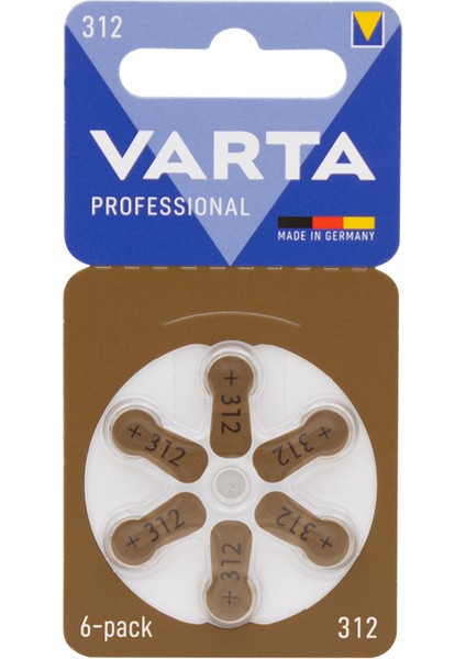 Varta 312 No Kulaklık Pili 6lı Paket (4397)