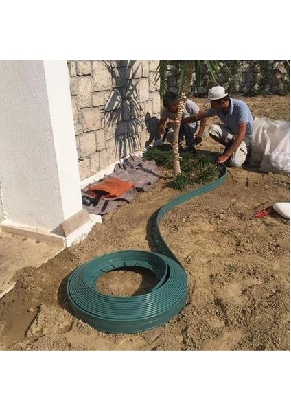 Çim Ayırıcı Esnek Plastik Çim Sınırlayıcı Bordür Taş Toprak Ayıracı ÇMYŞ5
