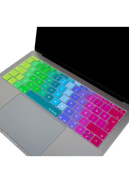 Laptop Macbook Pro Klavye Kılıf Türkçe Q Baskılı A1534 A1708 ile Uyumlu Dazzle