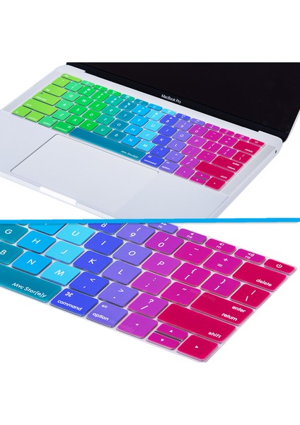 Laptop Macbook Pro Klavye Kılıf US(ABD) İngilizce Baskılı A1534 A1708 ile Uyumlu Dazzle