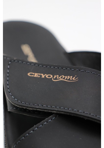 Ceyo - Padova-1 Siyah Ortopedik Kadın Terlik modelleri