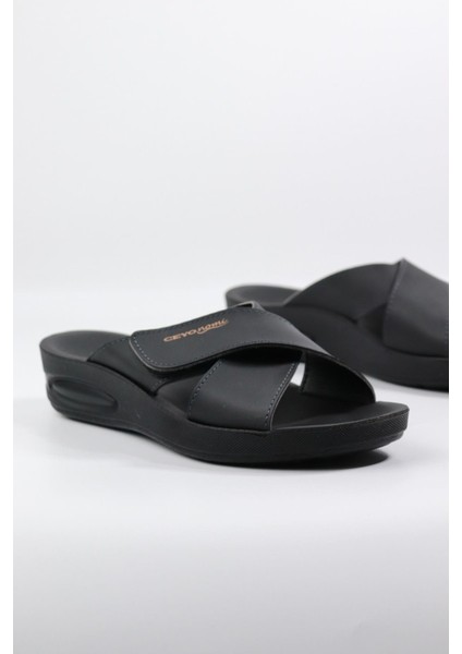 Ceyo - Padova-1 Siyah Ortopedik Kadın Terlik fırsatları