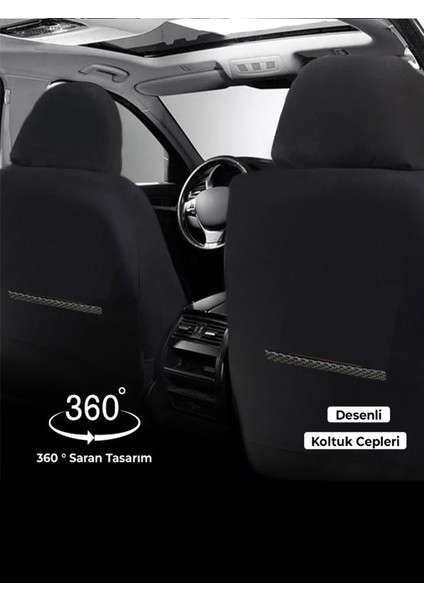 Seat Exeo Uyumlu Merkür Desen Oto Koltuk Araba Kılıfı Mavi Model