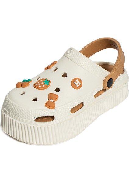 Yüksek Taban Jibbitzli Eva Comfort Kadın Sandalet DNZ224-24BEJVIZON