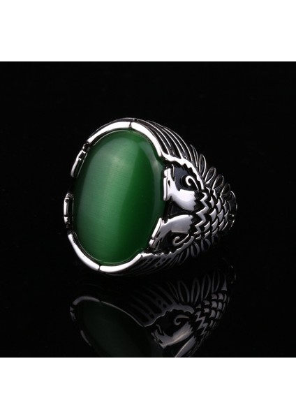 925 Ayar Gümüş Çift Başlı Kartal Işlemeli Erkek Yüzük fiyatları