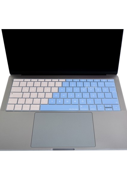 Laptop Macbook Pro Klavye Kılıfı Türkçe Q Baskılı A1534 A1708 ile Uyumlu R.Powder modelleri