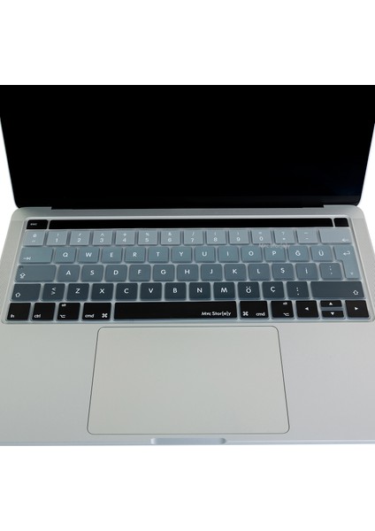 Macbook Pro Klavye Kılıfı Türkçe Q Baskı A1706 A1989 A2159 A1707 A1990 ile Uyumlu Ombre